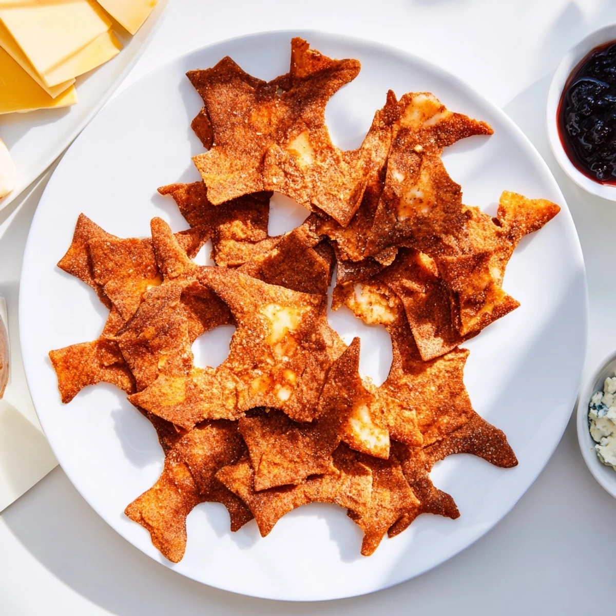 A delicious Spooky Night Bat Halloween Board overflowing with cheese, cracker bites, and dark chocolate bat candies.