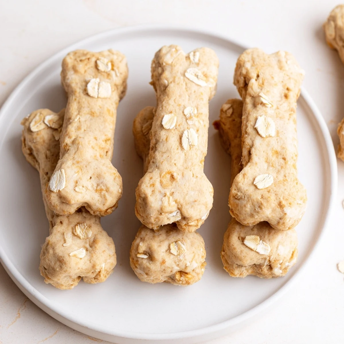 Golden-baked Pawsitively Good Dog Bone Treats, perfectly shaped and ready for a happy pup.