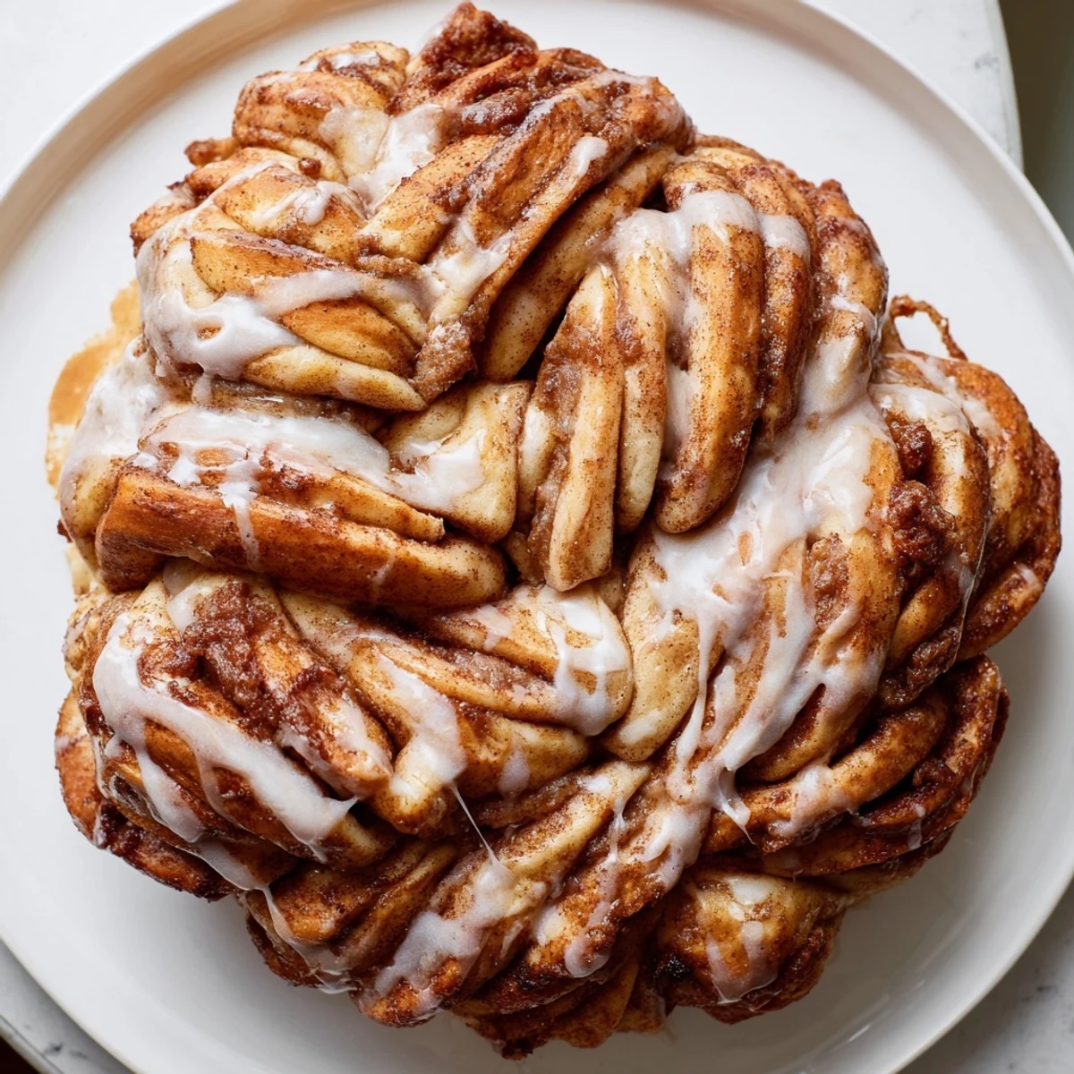 Freshly baked Cinnamon Swirl Christmas Tree Bread, ready to share, with warm, inviting cinnamon aromas.