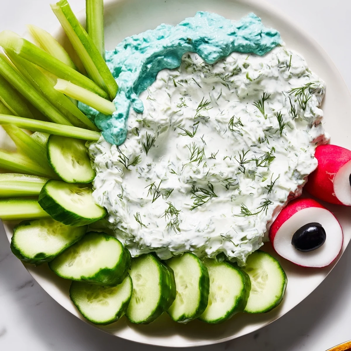 Get ready to serve a beautiful Ocean Blue Fish-Shaped Dip Tray; colorful and easy to prepare for any party.