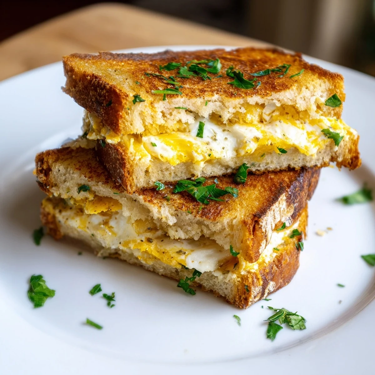 Golden crunch: Sizzling Garlic Butter Mayo Grilled Cheese, oozing melted cheddar, served hot for lunch.