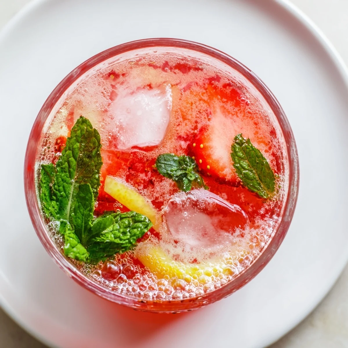 Homemade fruit refresher drinks in vibrant hues, featuring strawberries and pineapple, ready to cool you off.