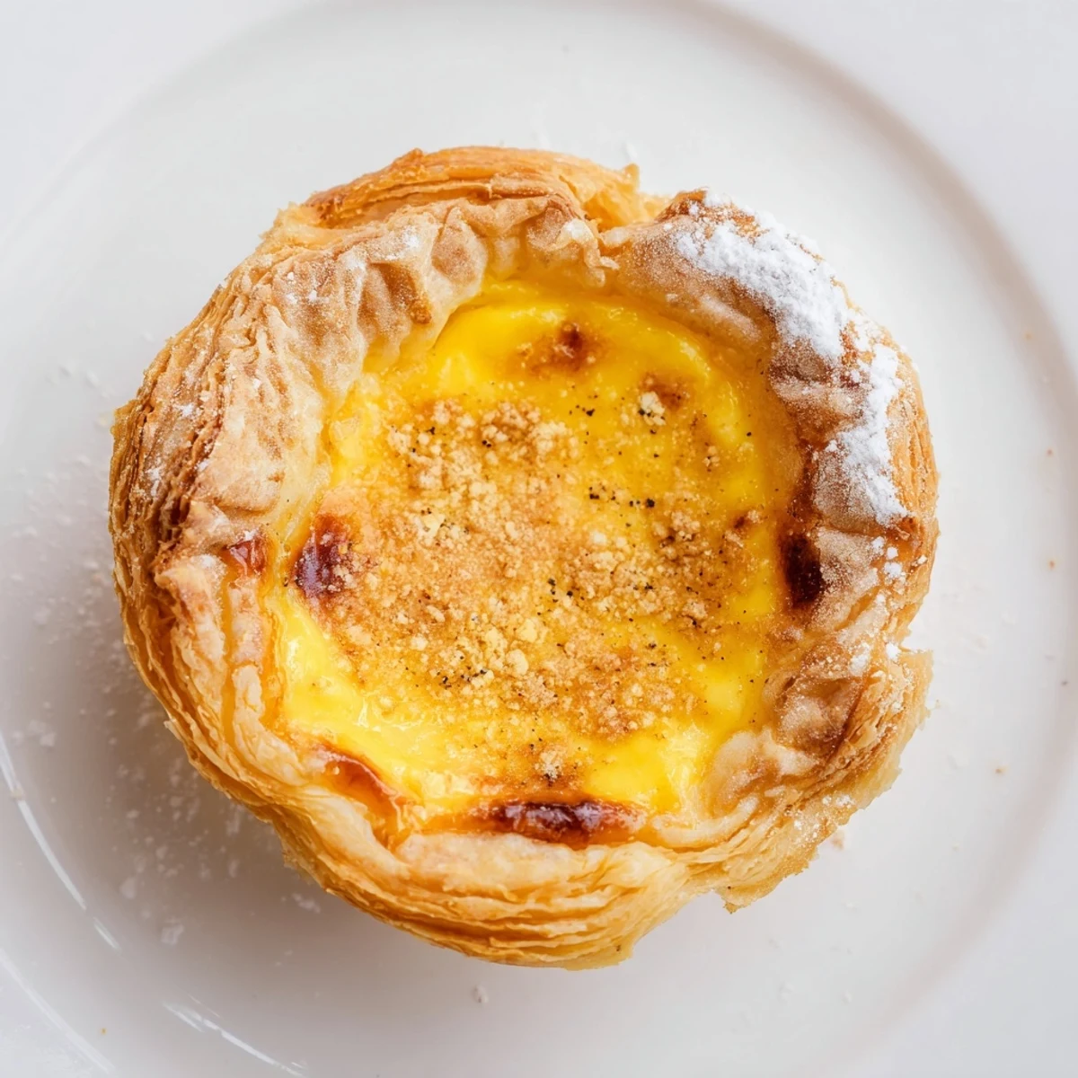 Picture twelve beautifully baked Portuguese egg tarts, nestled in flaky phyllo pastry cups, ready to eat.