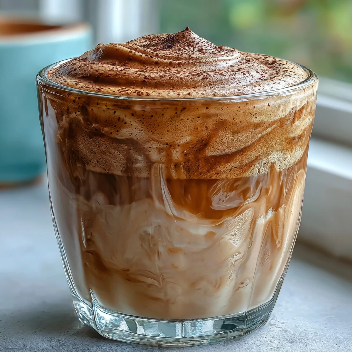 A steaming cup of Hojicha Cortado showcases the rich, roasted tea paired with creamy milk foam.