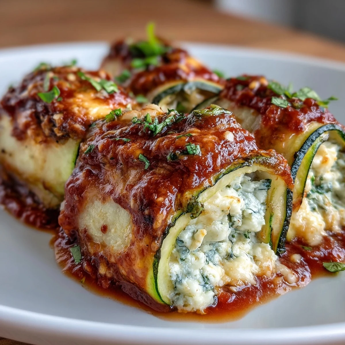 Keto Zucchini Lasagna Roll-Ups
