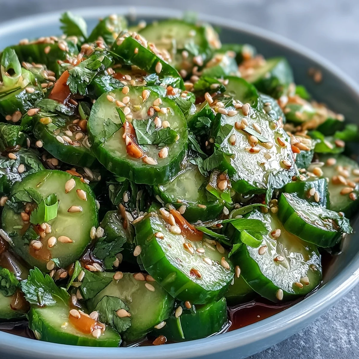 Asian Sesame Cucumber Salad