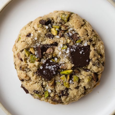 Golden, crumbly salted pistachio chocolate chunk shortbread, a perfect dessert ready to enjoy with coffee.