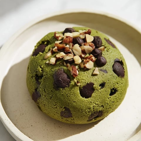 Vibrant photo shows delightful Matcha Gingerbread Cookie Dough Protein Bites, ready for a healthy snack break.