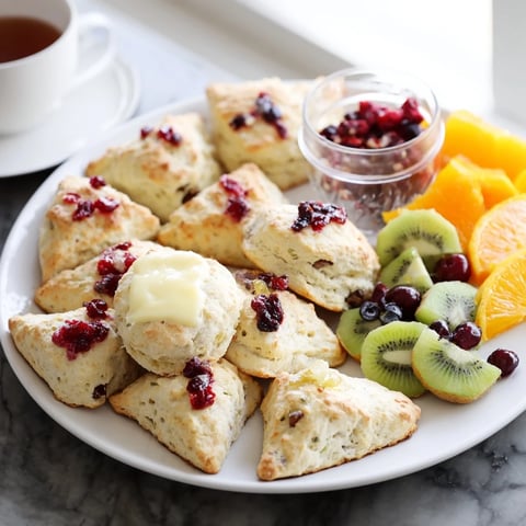 A Breakfast Brunch Board Bliss scene with fluffy mini pancakes and fresh fruit arranged beautifully.