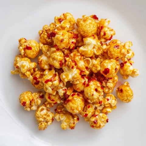Golden, glistening hot honey butter popcorn, a perfect sweet and spicy snack for movie night.