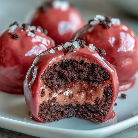 Delicious homemade Oreo Truffle Balls with a vibrant pink candy coating, ready to serve on a decorative platter.