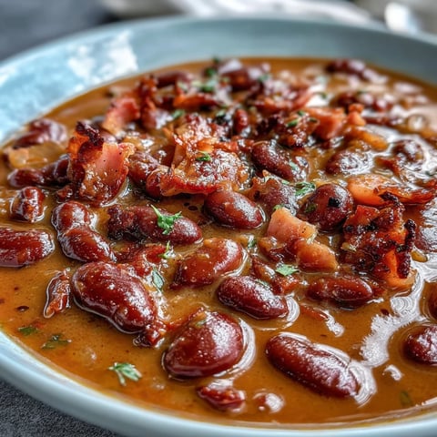Creamy Ham and Red Bean Soup with tender beans, smoky ham, and Creole spices in a hearty bowl.