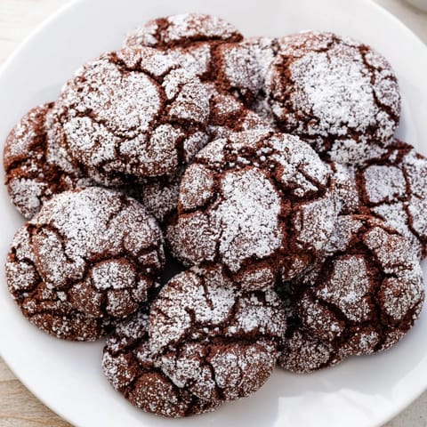Chocolate Gingerbread Crinkle Cookies