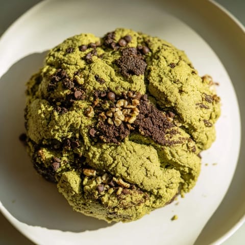 Close-up of perfect bite-sized Matcha Gingerbread Cookie Dough Protein Bites, promising a blend of flavors.