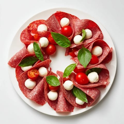 Folded Salami Wreath #81