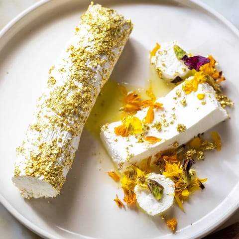 A stunning The Gilded Lily cheese board, featuring creamy brie and drizzled honey, visually appealing.