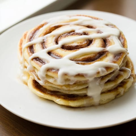 Fluffy Cinnamon Roll Pancakes