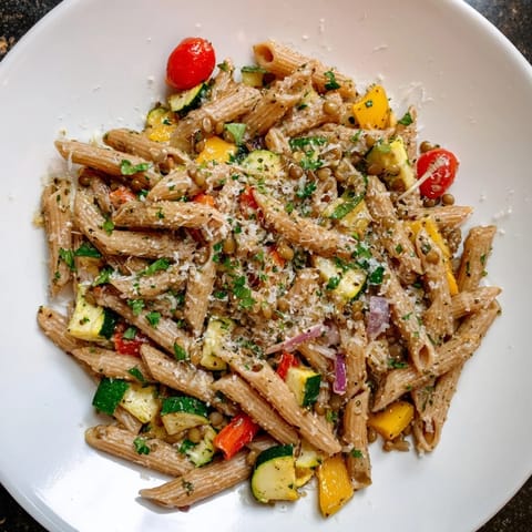 Lentil Pasta with Vegetables