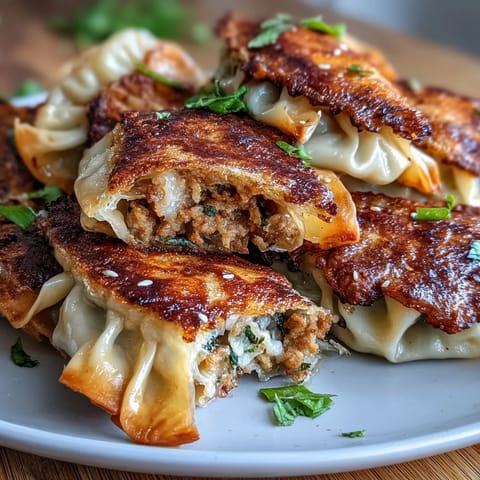 Smashed Gyozas Crispy Pan-Fried