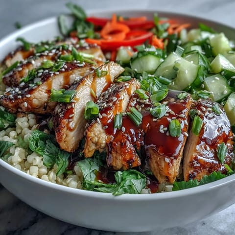 Sesame Ginger Chicken Couscous Bowls