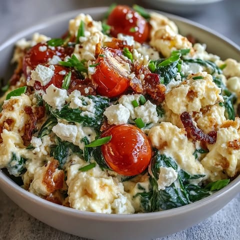 Spinach Feta Breakfast Bowl