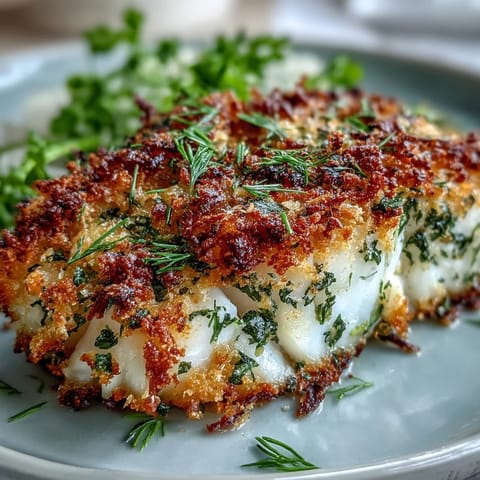 Herb Crusted Baked Cod