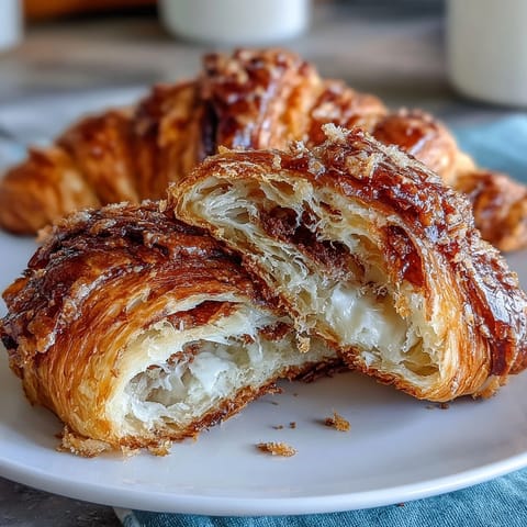 Easy Sourdough Flaky Croissants