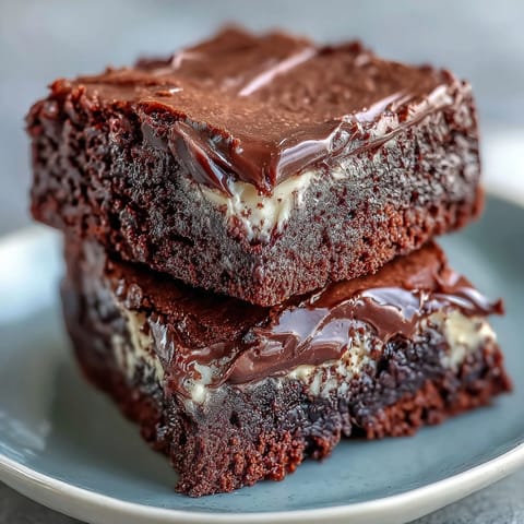 Fudgy chocolate brownies swirled with creamy peanut butter and made moist with sourdough discard. Rich dessert bars with a tangy twist.  
