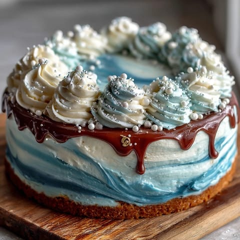 Pisces Sheet Cake Ocean Wave