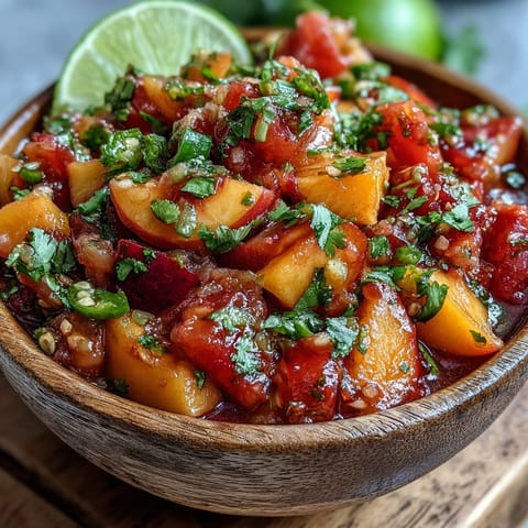 Sweet and spicy Ficy Peach Jalapeño Salsa brightens up grilled fish beautifully.