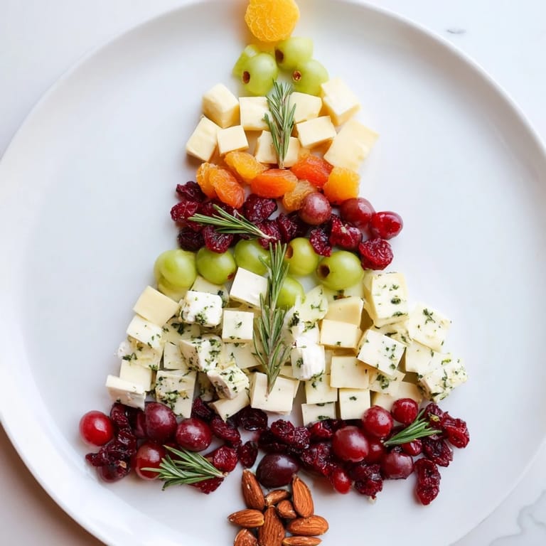 A delightful view: The Cranberry Joy Tree Board showcases a colorful spread of fresh flavors for everyone.