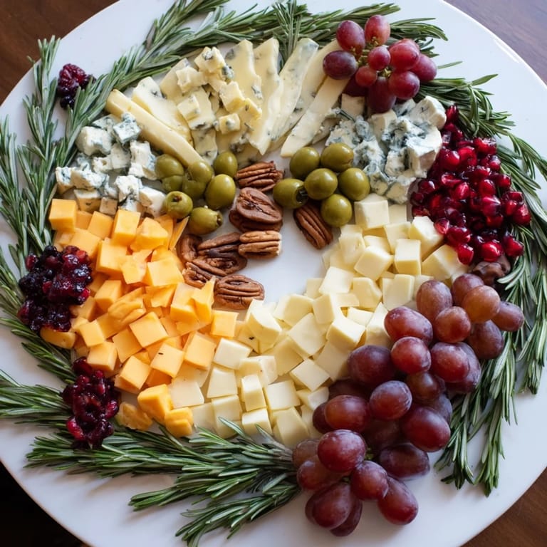 Get your party started with this gorgeous Holiday Wreath Cheese Ring overflowing with savory flavors.