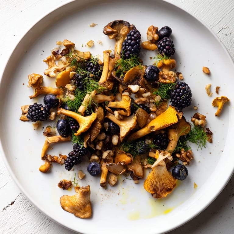 Vibrant arrangement of Northwest Forest Forager ingredients, including toasted nuts, for a flavorful, visual treat.