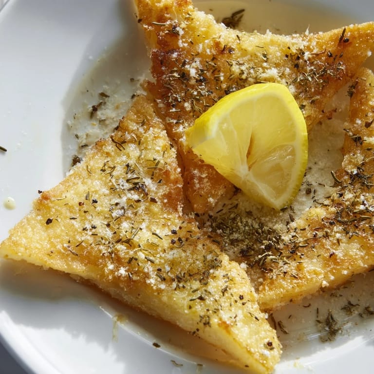 A sizzling pan of Greek Saganaki cheese, perfectly fried and waiting for a squeeze of lemon.