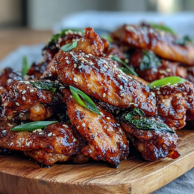 Sizzling Coca Cola Chicken Wings simmer in a rich, bubbling sauce with garlic and ginger inside a dark cast-iron skillet.