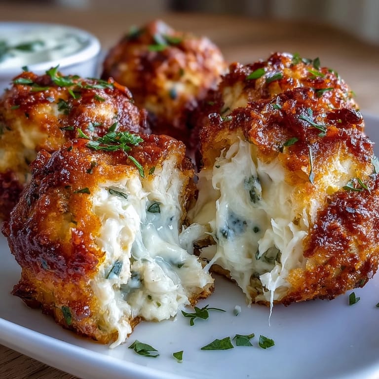 Spicy jalapeño halves filled with creamy lump crab mixture, served warm for game day.