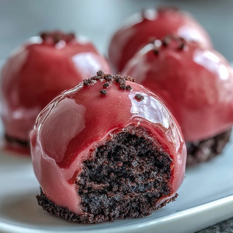 Stack of pink Oreo Truffle Balls with smooth coating and sprinkles, perfect sweet bite-sized dessert for parties.