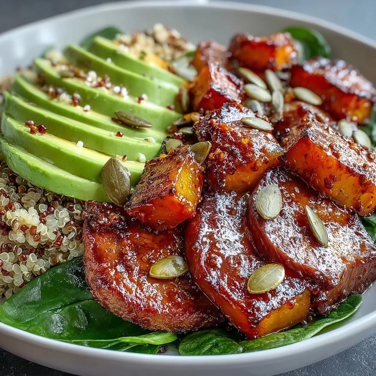Butternut squash steak bowls feature fluffy quinoa, vibrant greens, and a zesty lime-cilantro dressing.