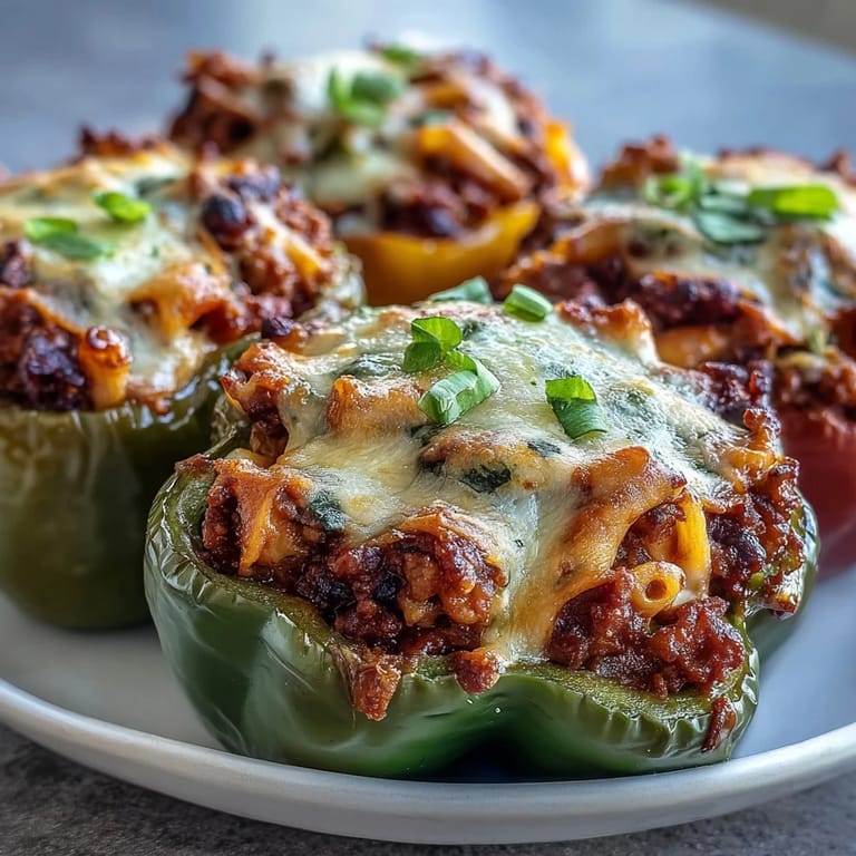 Serve these chili mac stuffed peppers with fresh cilantro, green onions, and a crisp green salad on the side.