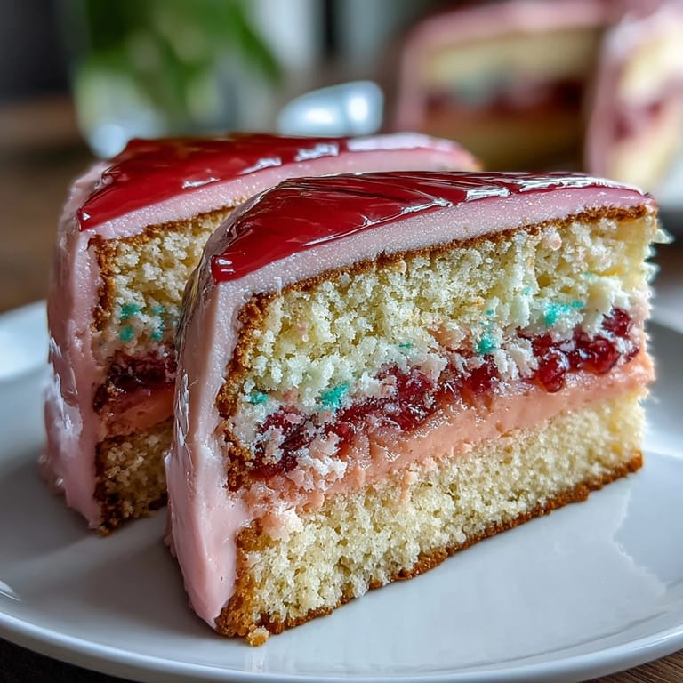 Spring Ombre Cake with pastel pink and yellow layers