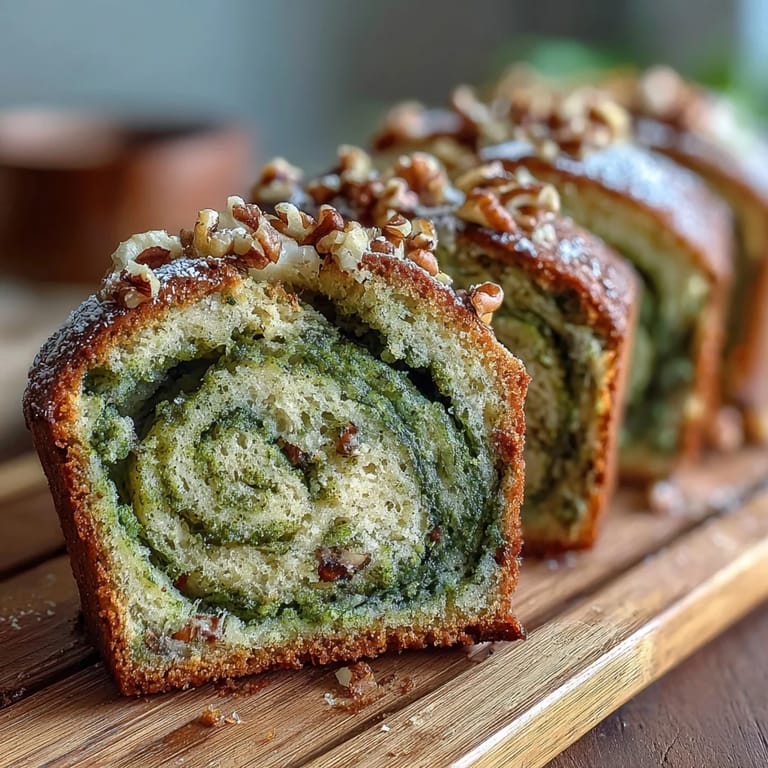Easy matcha banana bread recipe with a stunning green swirl, great for dessert or snacking.